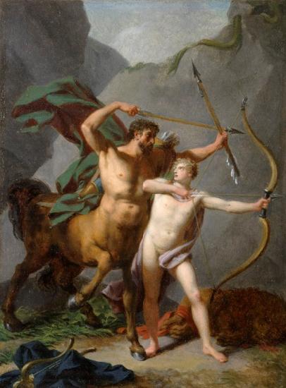 Baron Jean-Baptiste Regnault L'education d'Achille par le centaure Chiron oil painting image